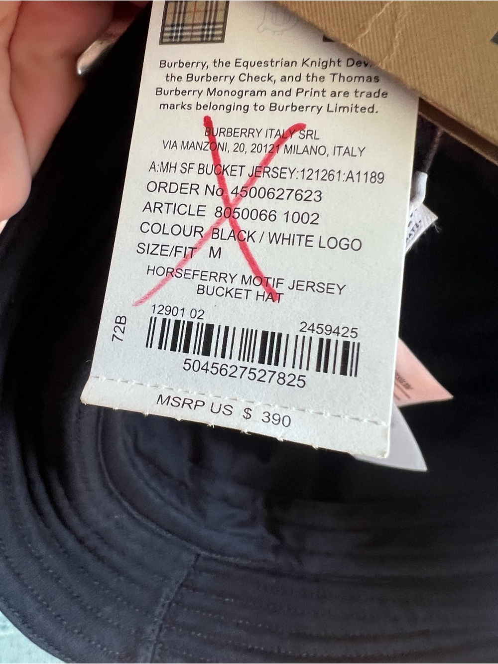 Burberry Unisex Horseferry Location Bucket Hat NWT - Picture 3 of 3
